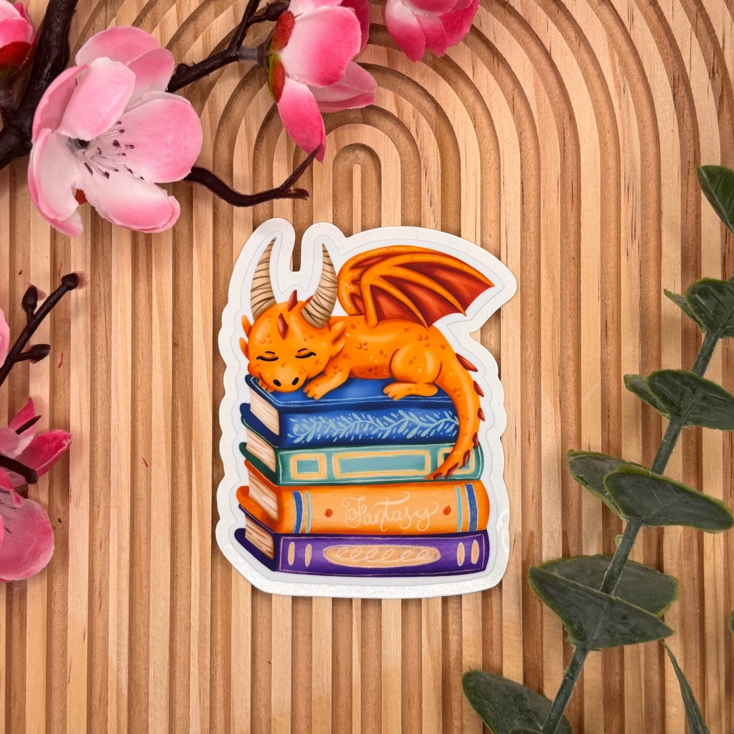 Snoozing Dragon – Cute Die - Cut Vinyl Sticker - Stationery Passion
