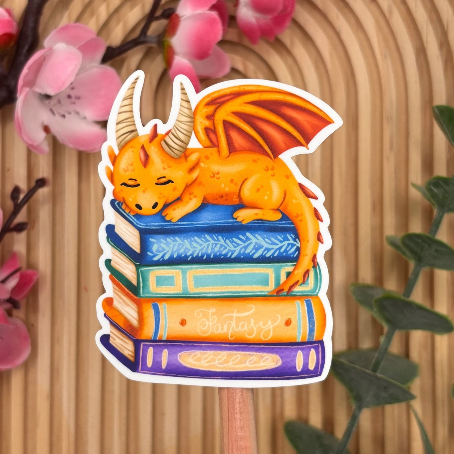 Snoozing Dragon – Cute Die - Cut Vinyl Sticker - Stationery Passion
