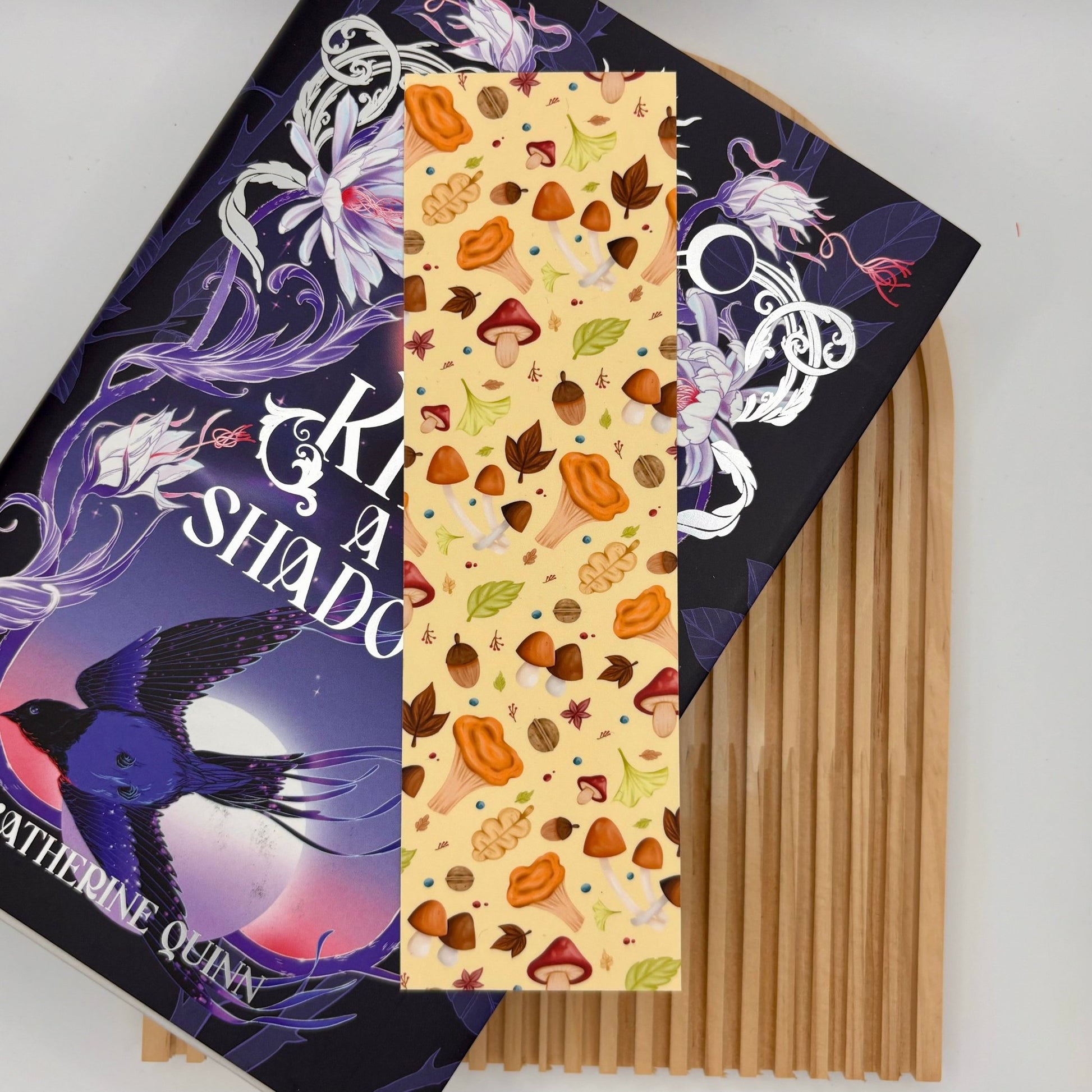 Autumn Shroomies – Mushroom Pattern Bookmark | Cozy Fall Handmade Stationery - Stationery Passion