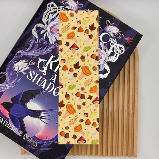 Autumn Shroomies – Mushroom Pattern Bookmark | Cozy Fall Handmade Stationery - Stationery Passion