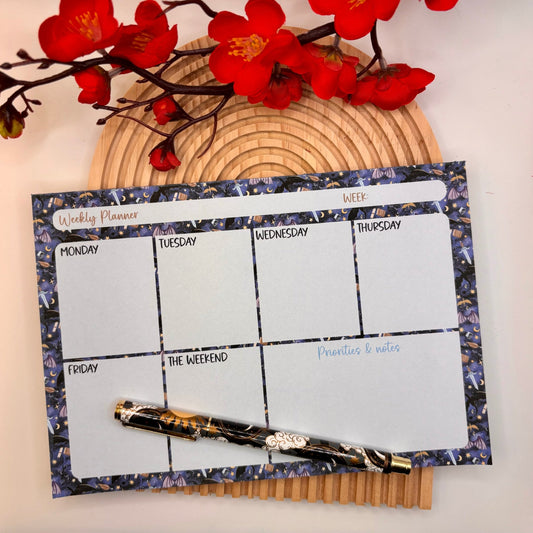 Draconic Daydreams – A5 Weekly Planner Pad with Dragon Border | 52 Pages - Stationery Passion
