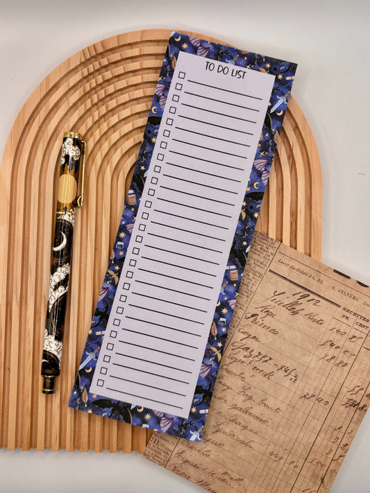 Draconic Daydreams – Dragon - Themed To - Do List Pad | 50 Pages with Checkboxes - Stationery Passion