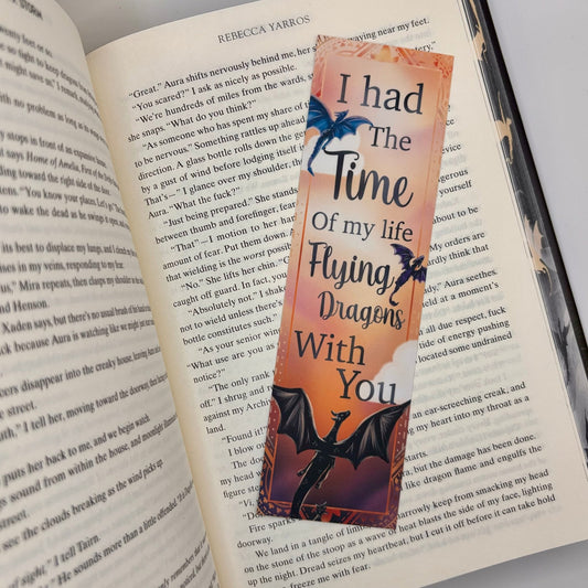 I had the time of my life flying dragons with you - Fantasy bookmark - Stationery Passion
