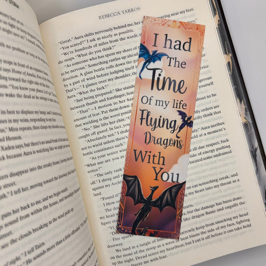 I had the time of my life flying dragons with you - Fantasy bookmark - Stationery Passion