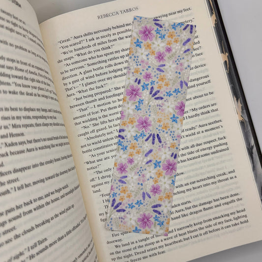 Pastel Flowers – Floral Bookmark in Soft Tones | Handmade Stationery for Book Lovers - Stationery Passion